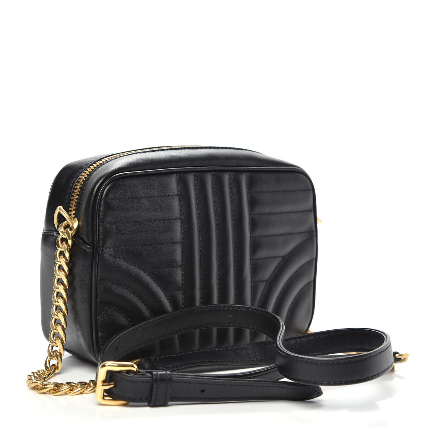 Soft Calfskin Diagramme Camera Bag Black