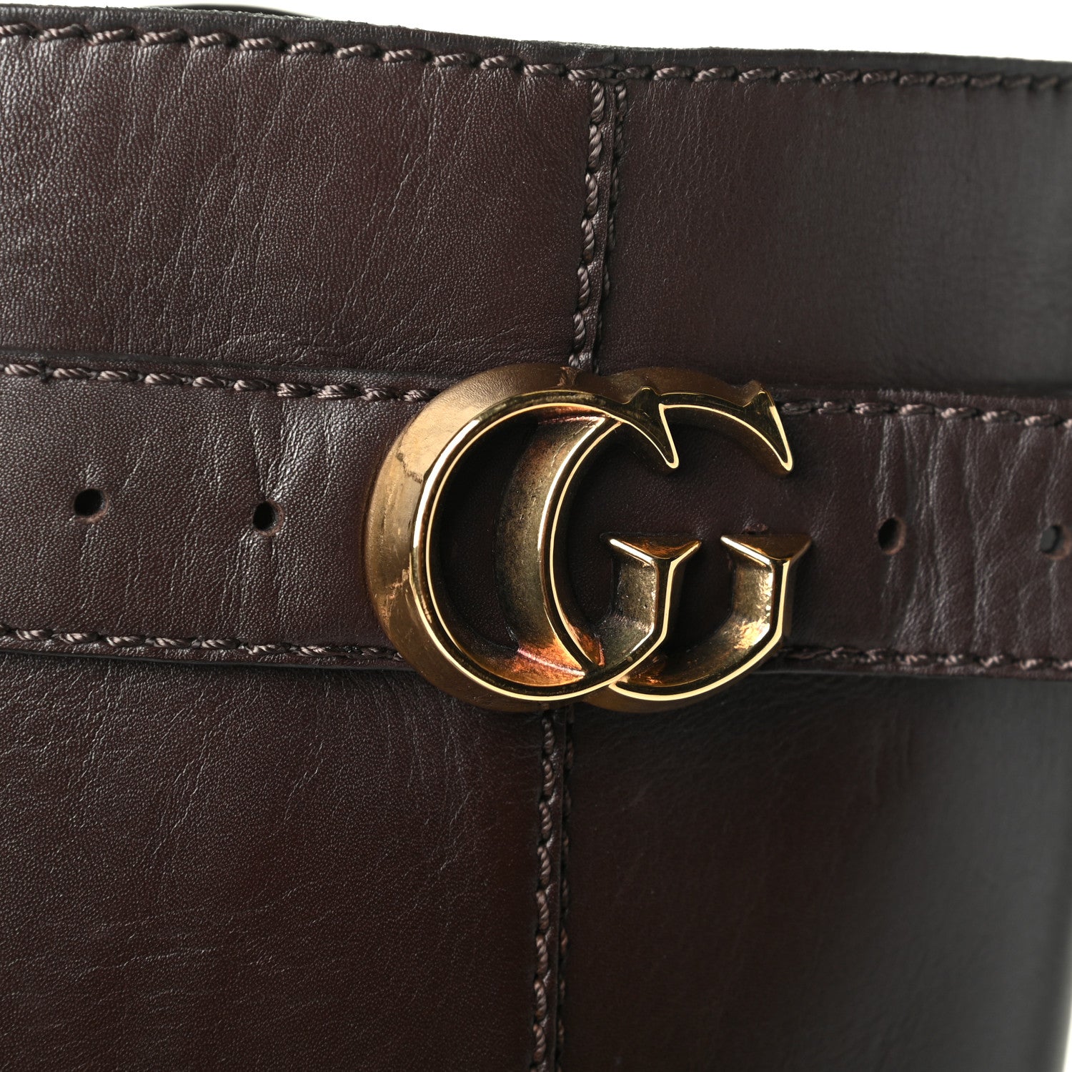 Gucci Calfskin Interlocking G Riding Boots 38 Brown 6 of 7
