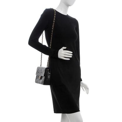Chanel Lambskin Quilted Small Single Flap Black 2 of 8
