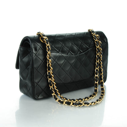 Chanel Lambskin Quilted Medium Double Flap Dark Green 3 of 8