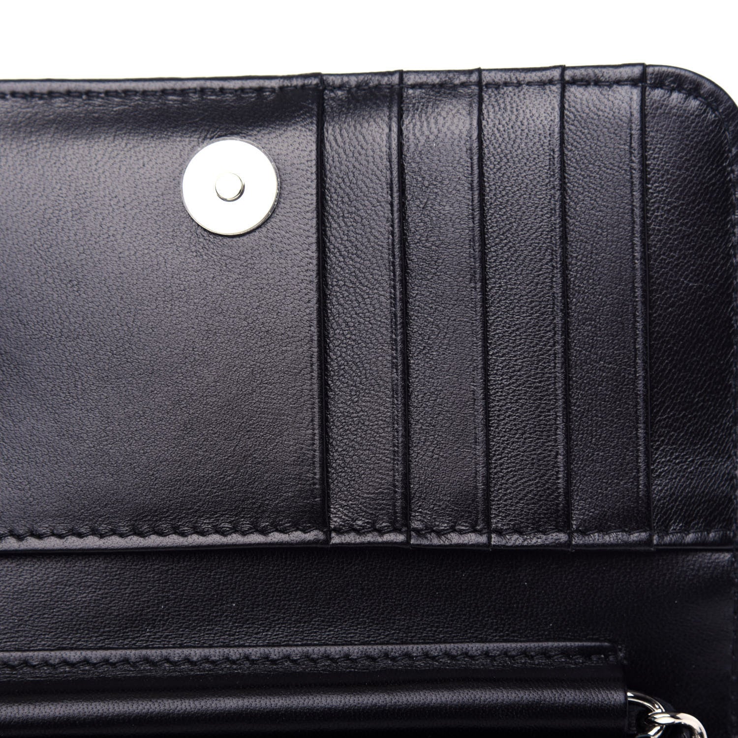 Chanel Lambskin Quilted Mini Wallet On Chain WOC Black 6 of 12