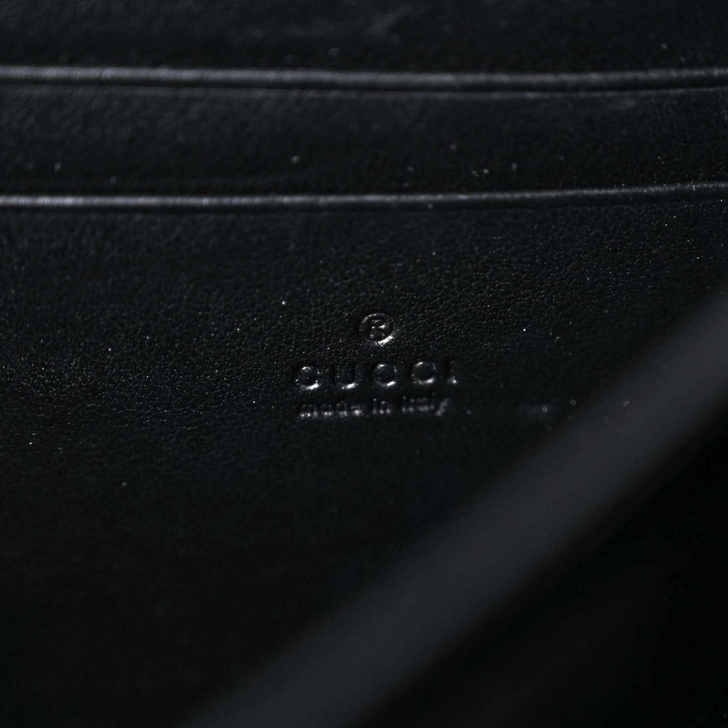Calfskin Matelasse GG Marmont Chain Wallet Black