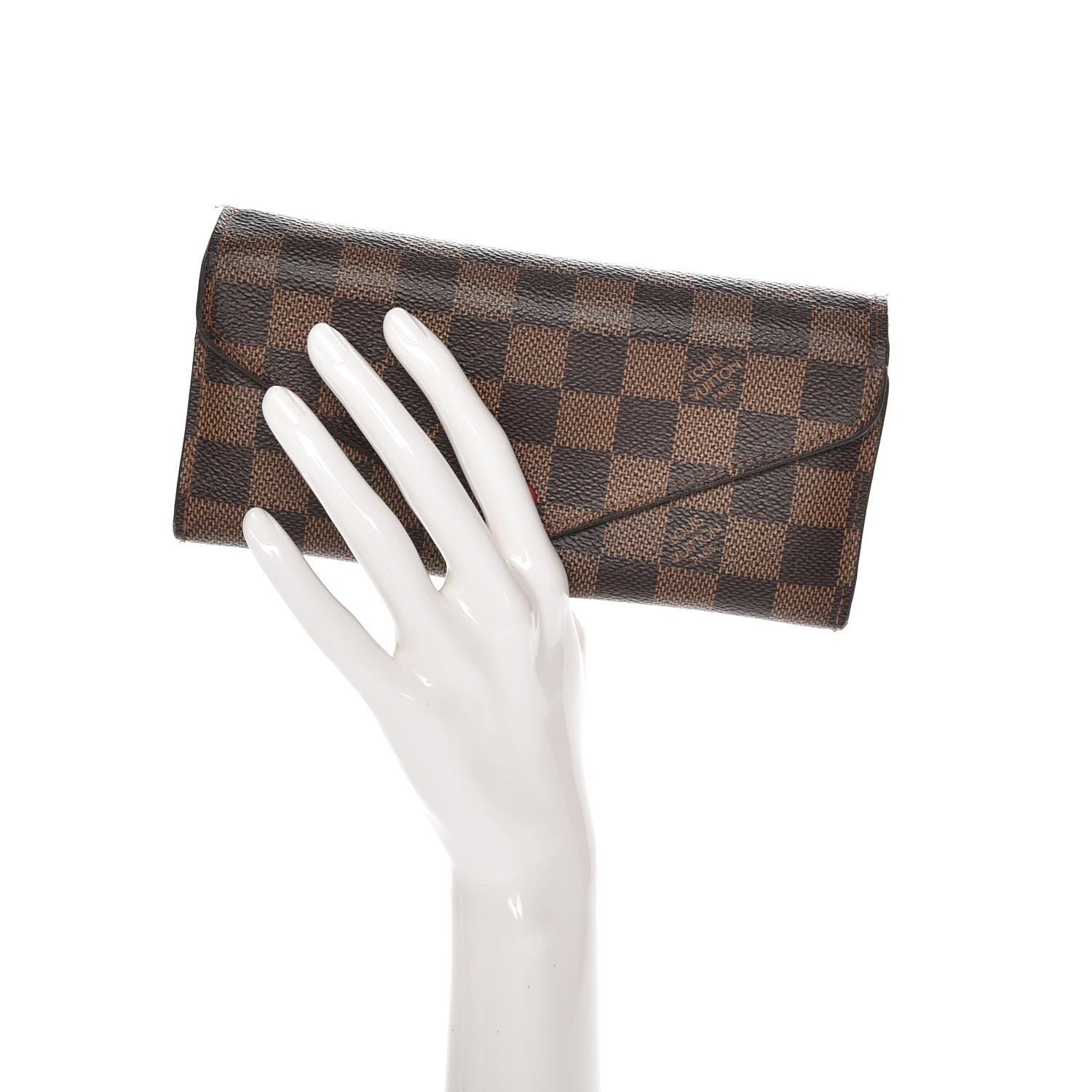 Louis Vuitton Damier Ebene Josephine Wallet Red 2 of 11