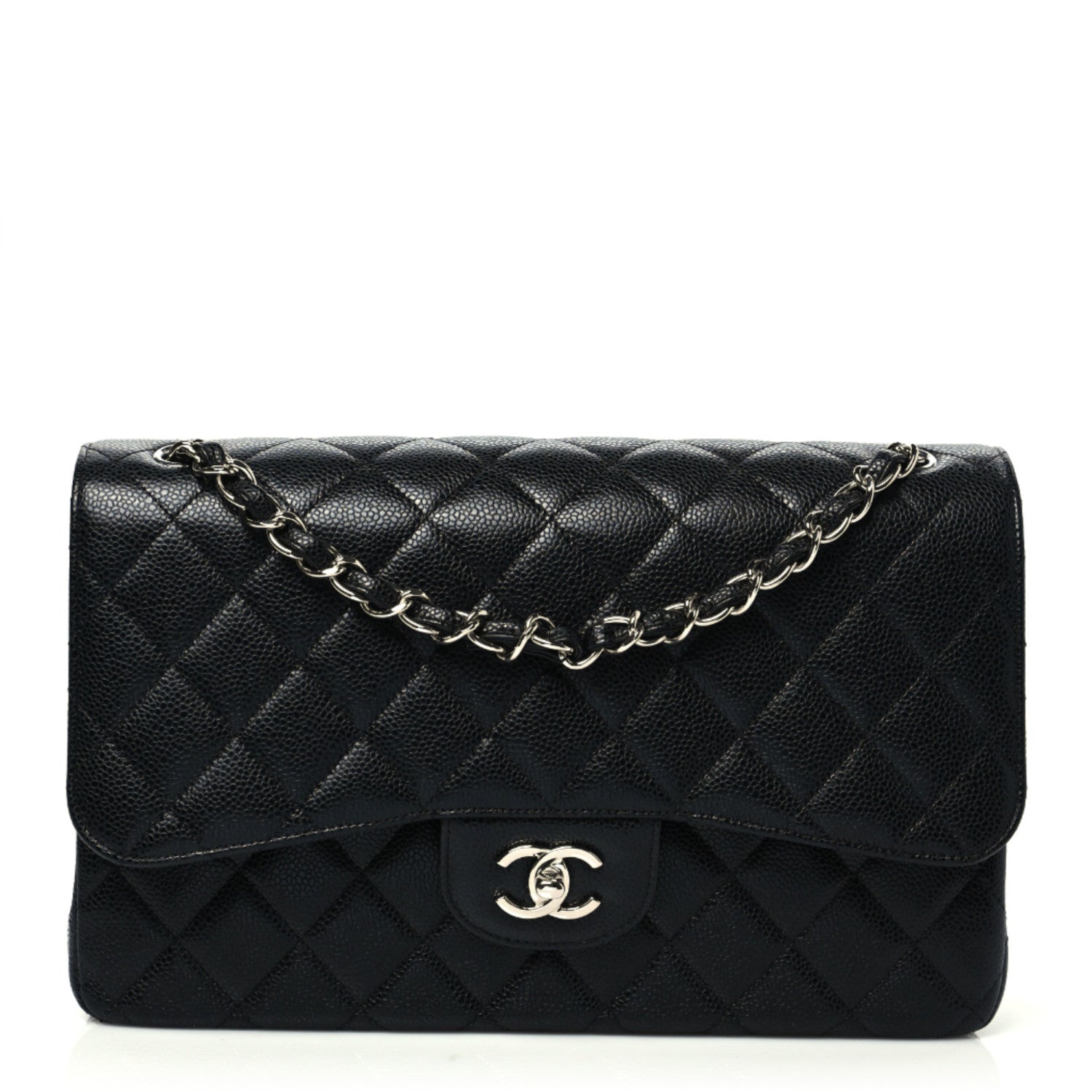 Chanel Caviar Quilted Jumbo Double Flap Black 1 of 9