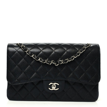 Chanel Caviar Quilted Jumbo Double Flap Black 1 of 9