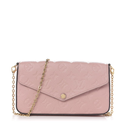 Louis Vuitton Empreinte Pochette Felicie Chain Wallet Rose Poudre 1 of 10