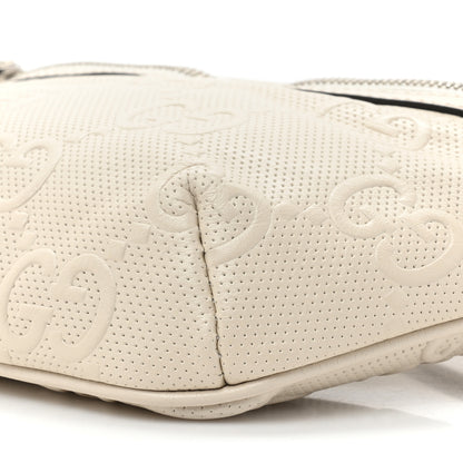 Gucci Calfskin GG Tennis Embossed Belt Bag Mystic White 8 of 11