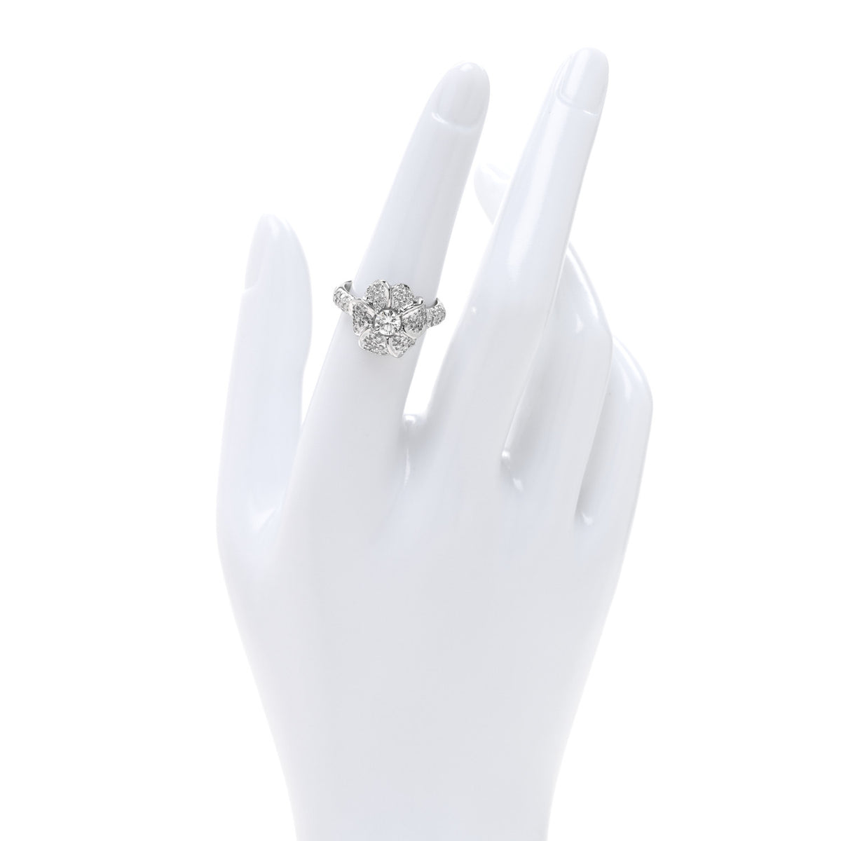 Platinum Diamond .92ctw Flower Ring 53 6.5