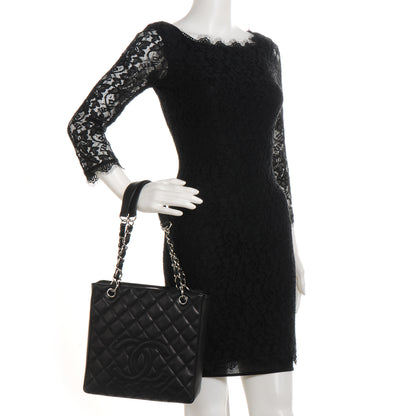 Chanel Caviar Petit Shopping Tote PST Black 2 of 8