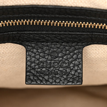 Gucci Pebbled Calfskin Medium Soho Chain Shoulder Bag Black 6 of 9