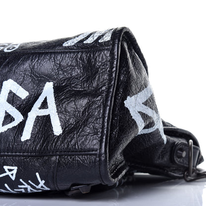 Balenciaga Agneau Arena Graffiti All Over Classic Hardware City Black White 9 of 9