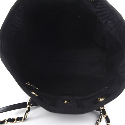 Chanel Mixed Fibers Calfskin Small Deauville Tote Black 5 of 10