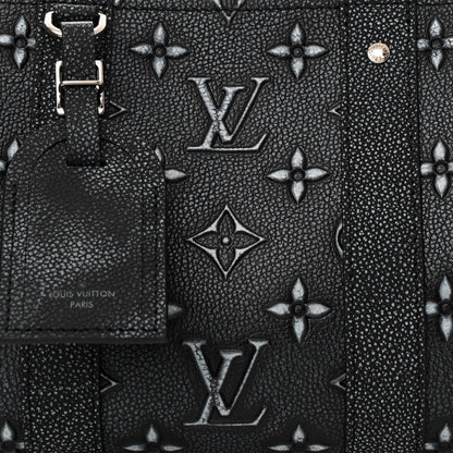 Louis Vuitton Calfskin Debossed Monogram Versailles City Keepall Charcoal 7 of 11