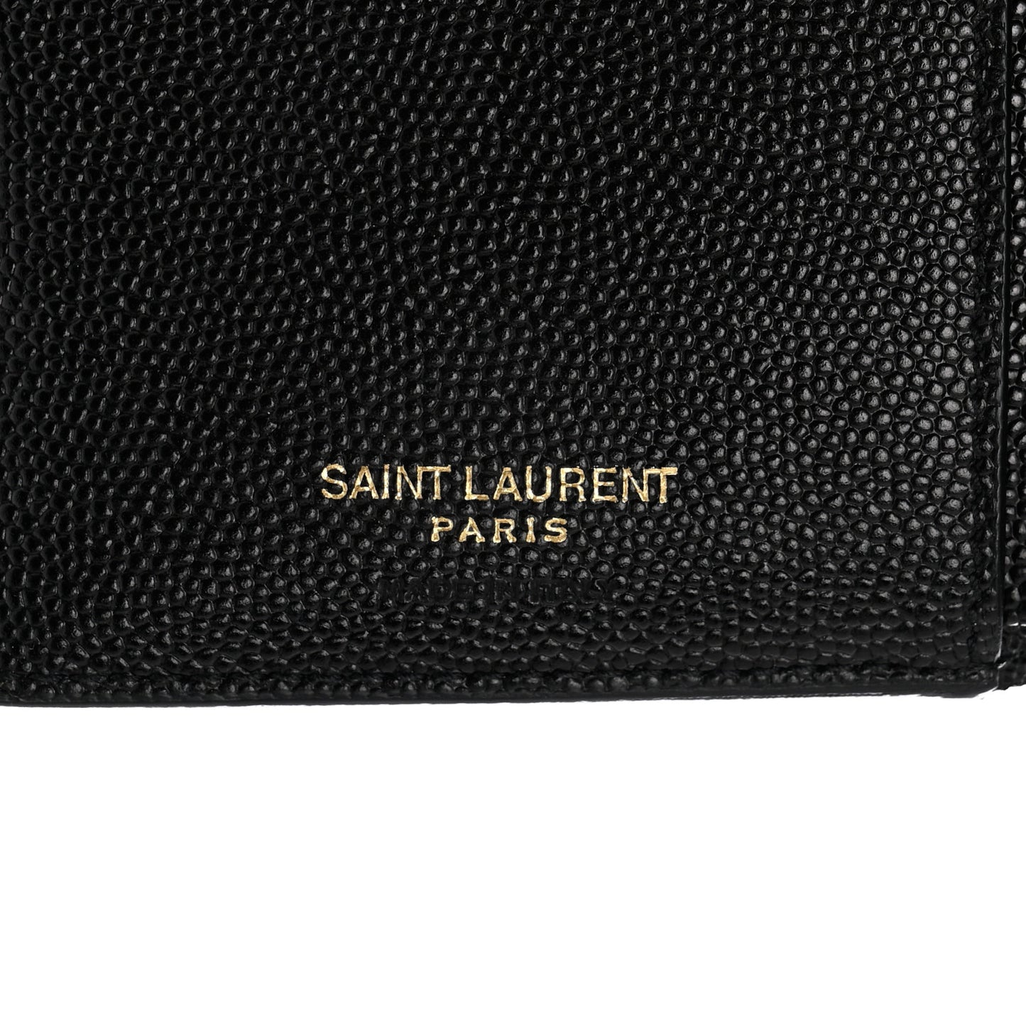 Grain De Poudre Matelasse Chevron Monogram Zipped Two-Part Wallet Black