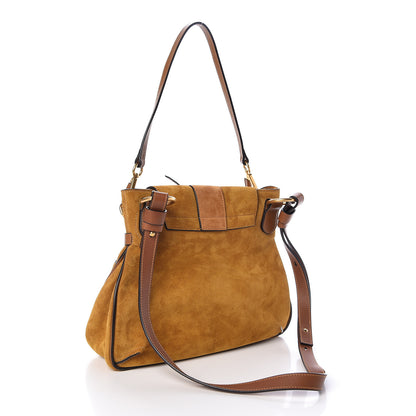 Chloe Suede Small Lexa Shoulder Bag Mustard Brown 3 of 11