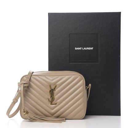 Saint Laurent Calfskin Matelasse Monogram Lou Camera Bag Dark Latte 10 of 10