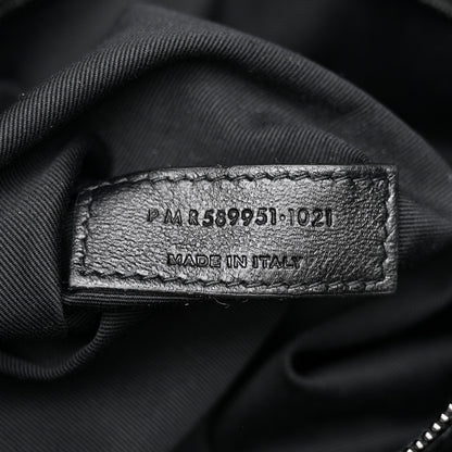 Saint Laurent Crinkled Calfskin Matelasse Monogram Medium Niki Shopper Tote Black 7 of 14