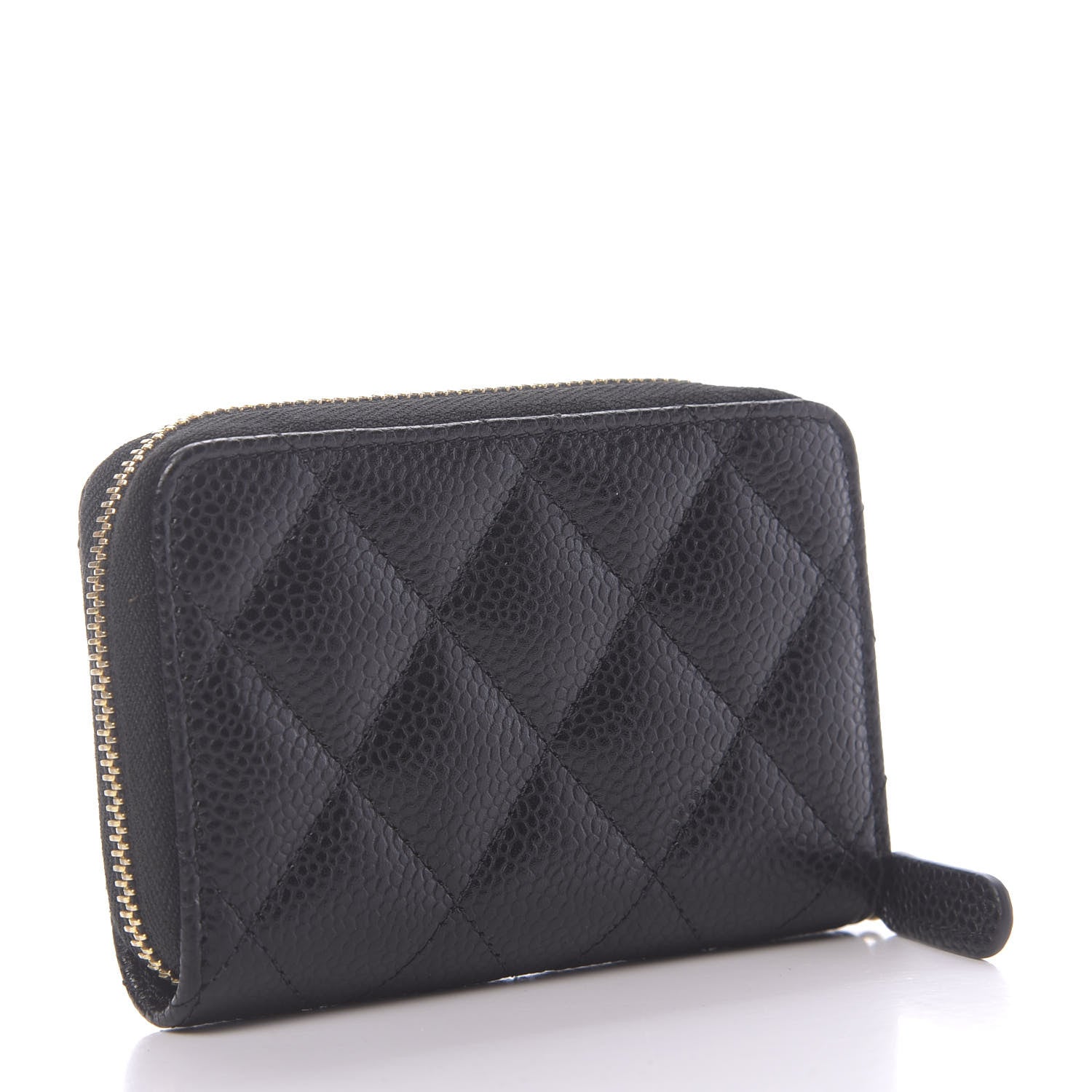 Chanel Caviar Quilted Zip Coin Purse Black 3 of 11