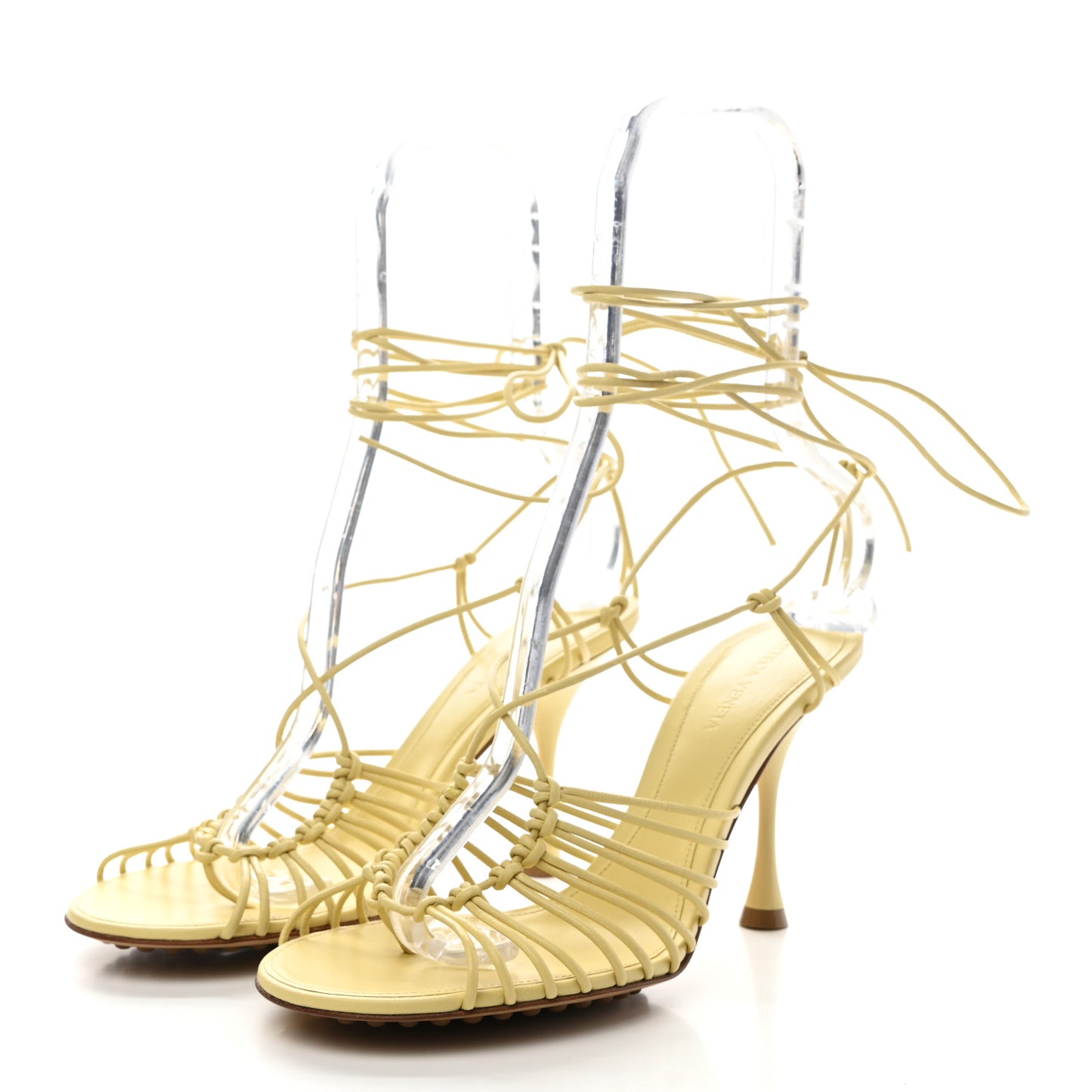 Nappa Dot Ankle Tie Sandals 38 Moon Beam