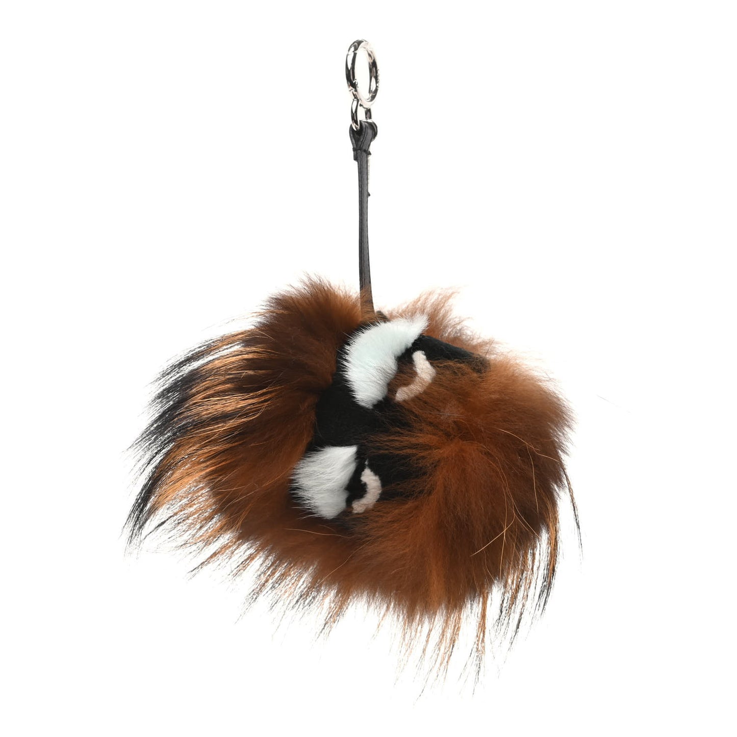 Fox Mink Rabbit Fur Vitello Flamingo Kooky Monster Bag Bug Charm Zucca Multicolor Black