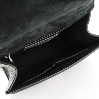 Valentino Garavani Pebbled Calfskin Star Studded Small Lock Flap Black 5 of 6