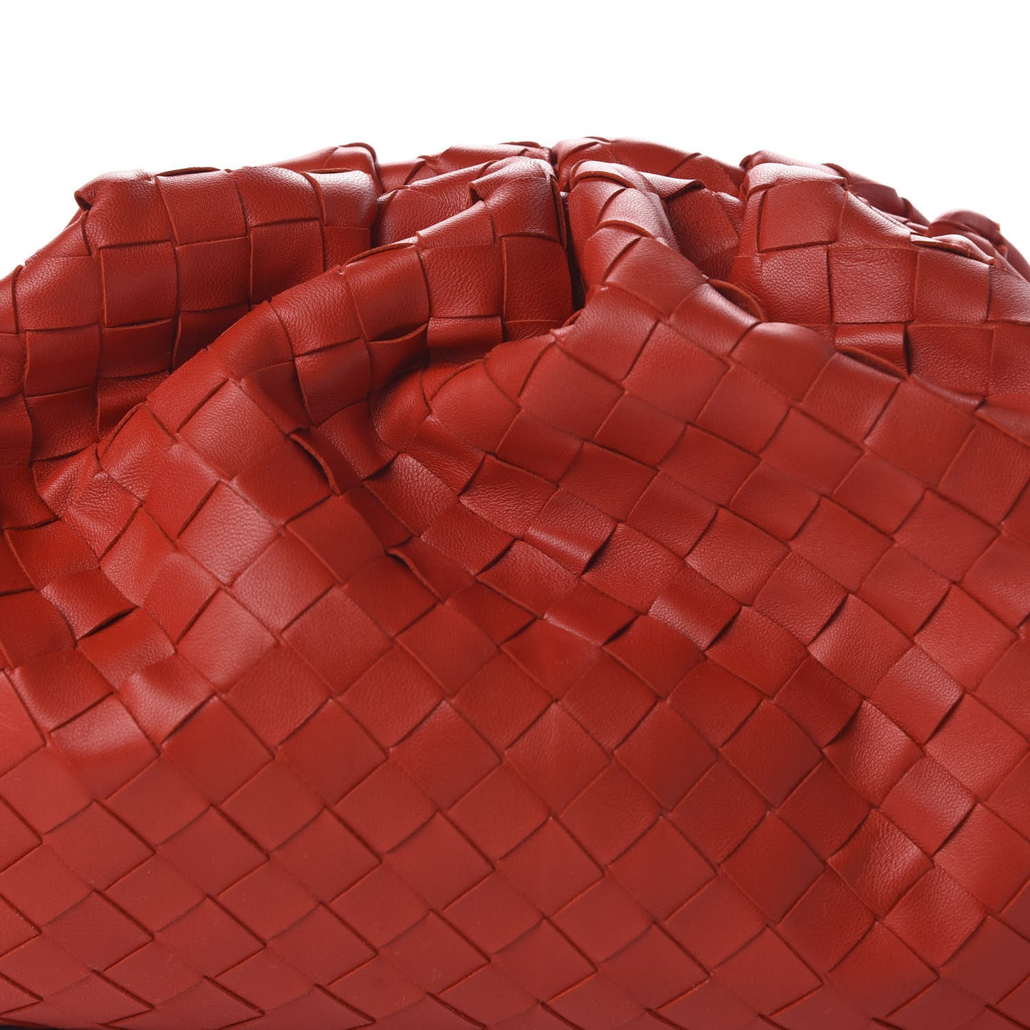Nappa Maxi Intrecciato The Pouch Oversized Clutch Bright Red