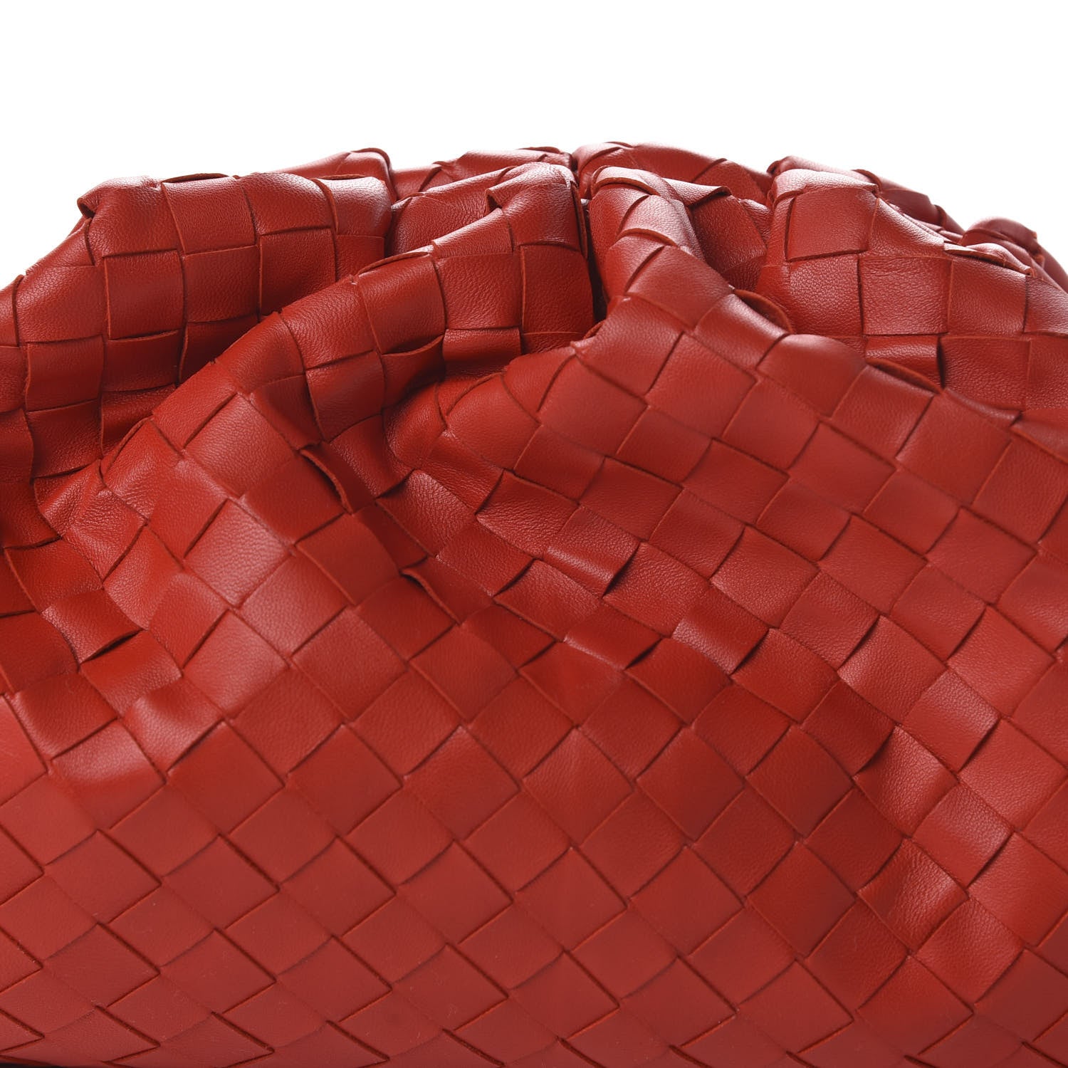 Bottega Veneta Nappa Maxi Intrecciato The Pouch Oversized Clutch Bright Red 9 of 9