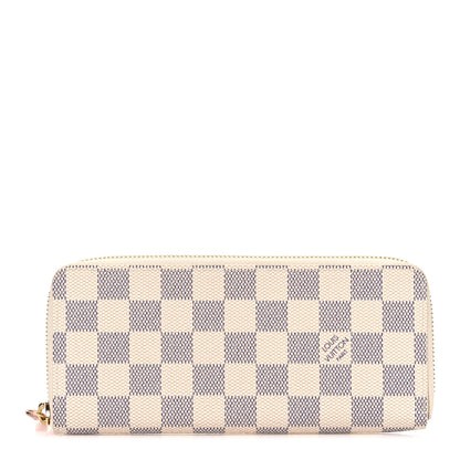 Louis Vuitton Damier Azur Clemence Wallet Rose Ballerine 1 of 6