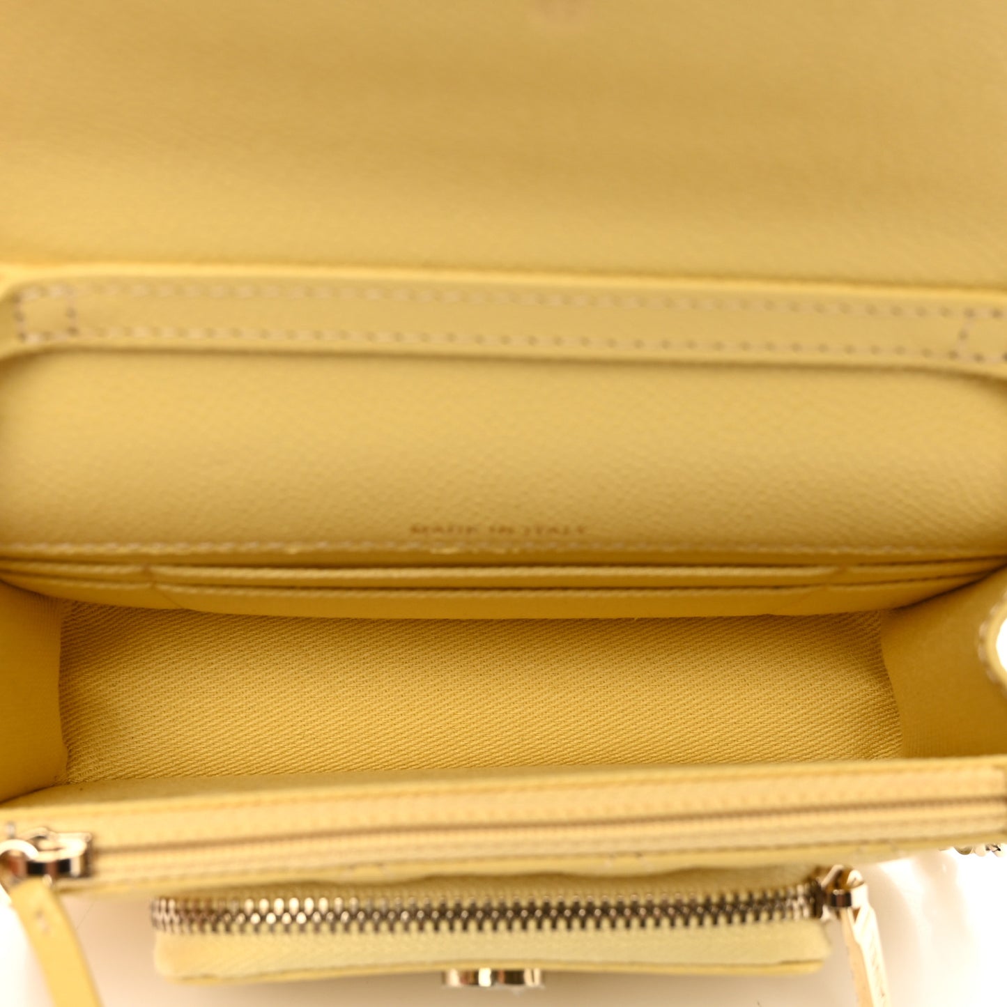 Caviar Quilted Business Affinity Clutch With Chain Flap Yellow
