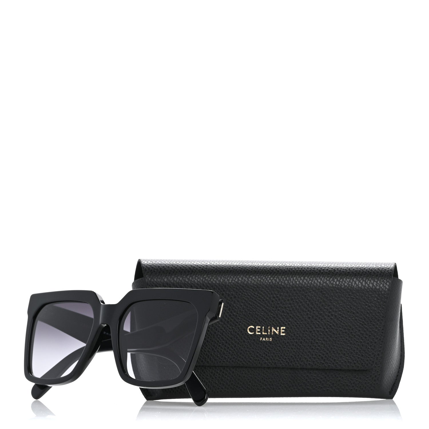 Celine Acetate Polarized Oversized Sunglasses CL4055IN Black 7 of 7