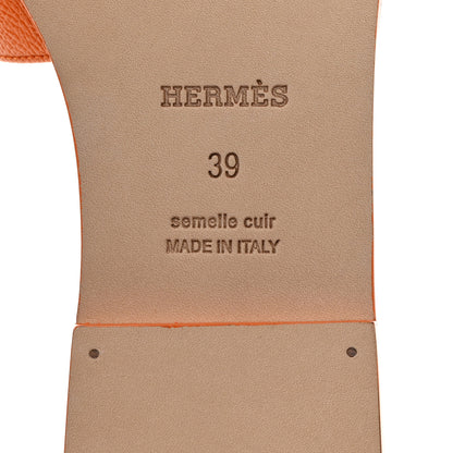 Hermes Epsom Oran Sandals 39 Orange Sunset 8 of 8