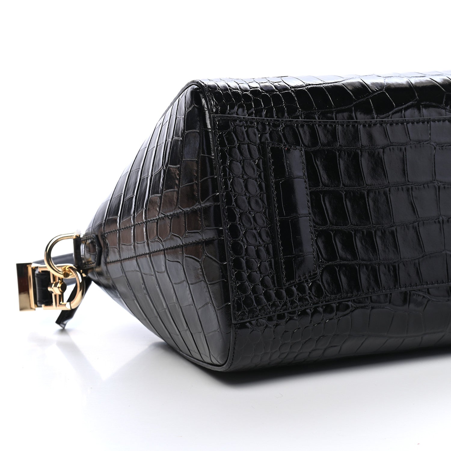 Givenchy Calfskin Crocodile Embossed Small Antigona Black 8 of 9