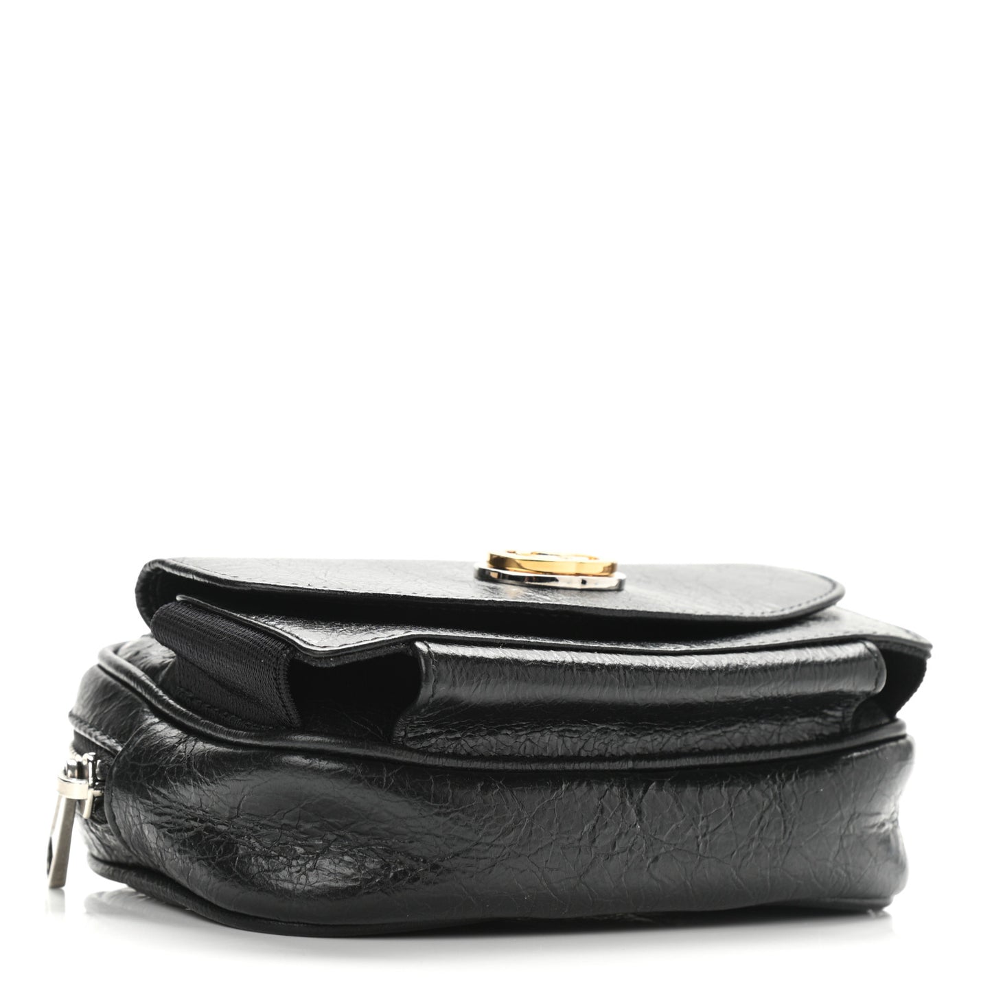 Fluffy Calfskin Mini Morpheus Belt Bag 80 32 Black