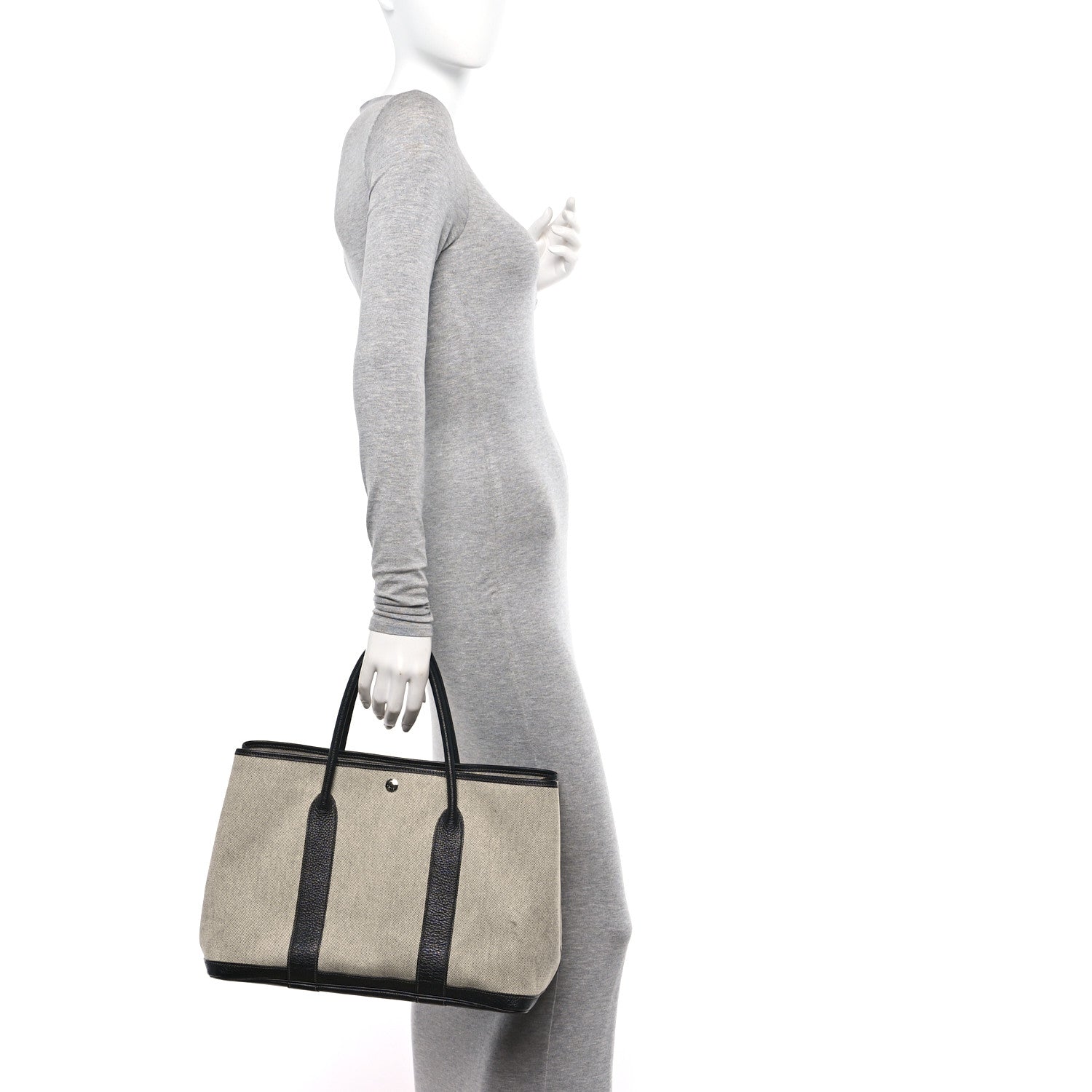 Hermes Toile Buffle Skipper Garden Party 36 MM Tote Black 3 of 11