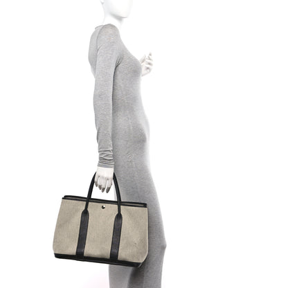 Hermes Toile Buffle Skipper Garden Party 36 MM Tote Black 3 of 11