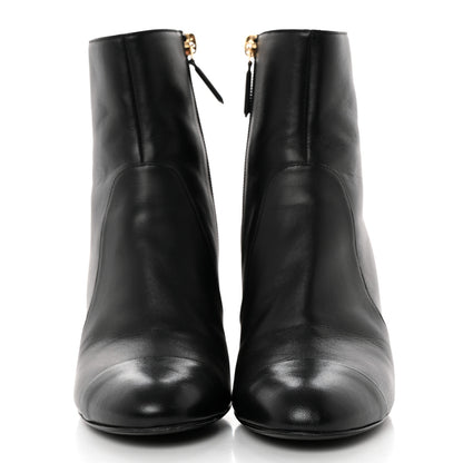 Chanel Lambskin Double Stack Chain Cap Toe Boots 37 Black 2 of 9