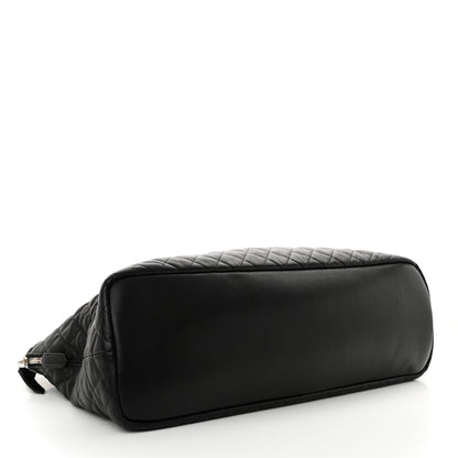 Saint Laurent Calfskin Quilted ES Giant Travel Bag Black 4 of 13