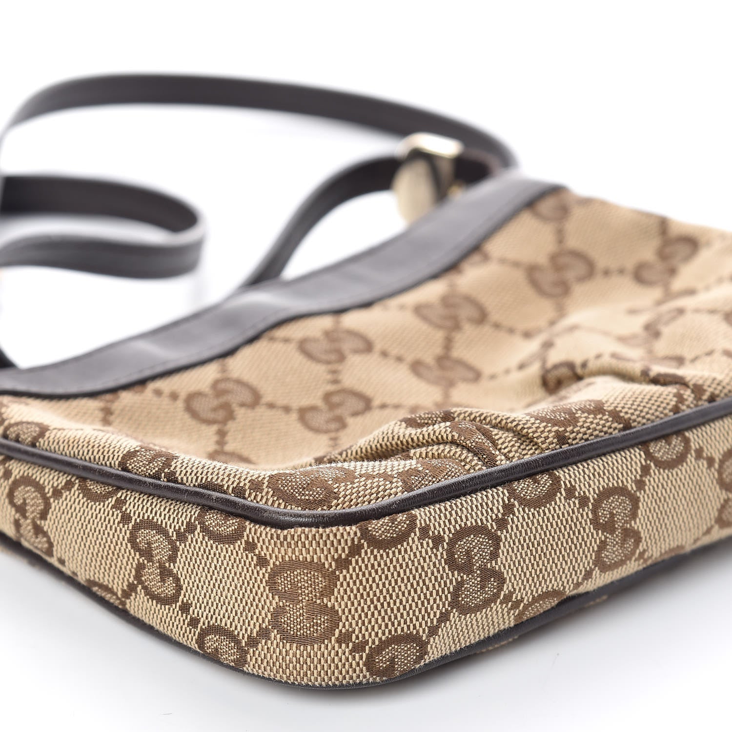 Gucci Monogram GG Heart Charm Crossbody Pochette Brown 8 of 9