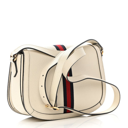 Gucci Textured Calfskin Small Ophidia Flap Messenger Bag Mystic White 3 of 12