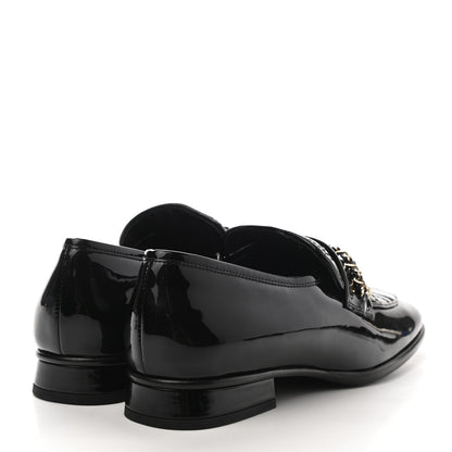 Chanel Patent Calfskin CC Chain Mocassin Loafers 36.5 Black 4 of 10