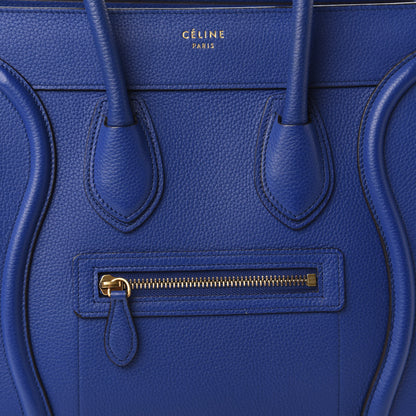 Celine Drummed Calfskin Micro Luggage Indigo 9 of 9