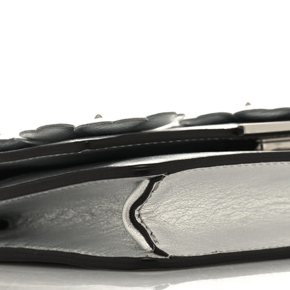 Fendi Vitello Catalan Mirror Flowerland Tube Wallet On Chain Argento 9 of 11