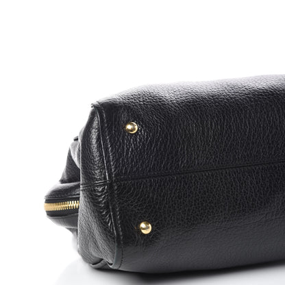 Fendi Pebbled Calfskin Small Chameleon Tote Black 9 of 11