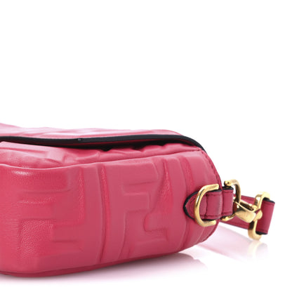 Fendi Nappa FF 1974 Embossed Baguette Lampone 10 of 13