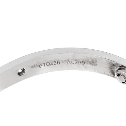 Cartier 18K White Gold 4 Diamond Love Bracelet 17 5 of 7
