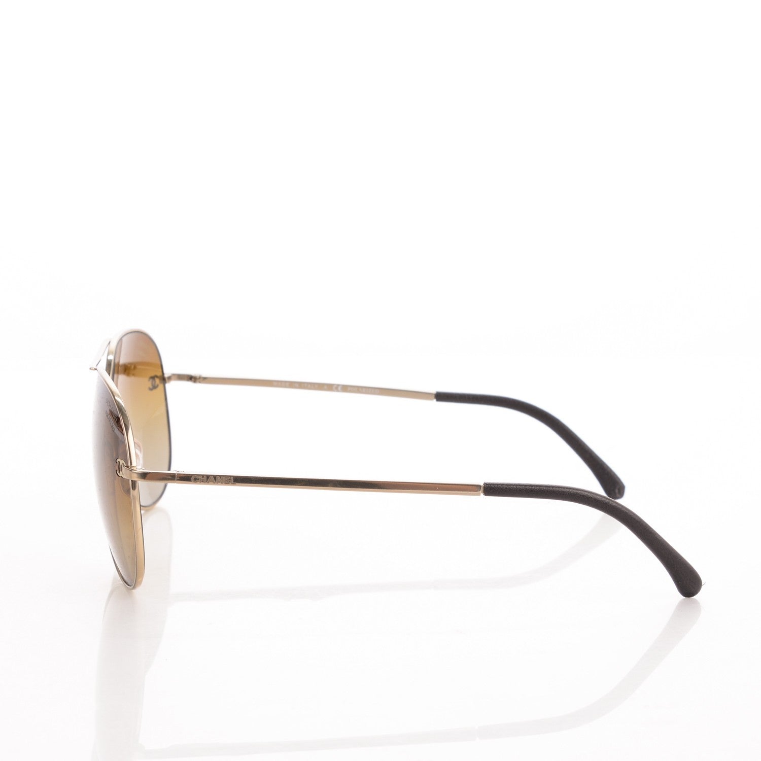 Chanel Aviator CC Sunglasses 4189-T-Q Gold 2 of 4