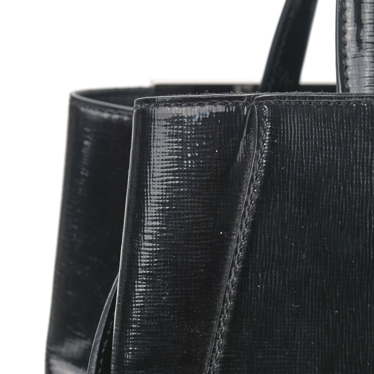Fendi Patent Vitello Elite Petite 2Jours Tote Black 10 of 12