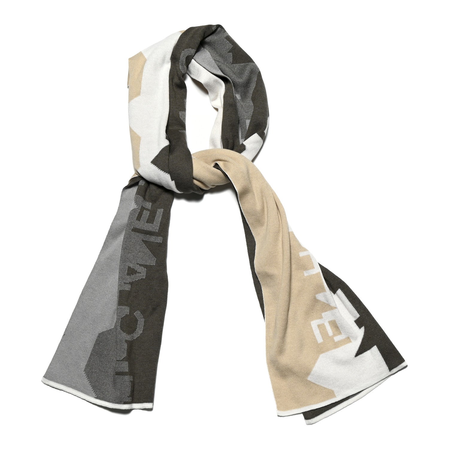 Chanel Knit Logo Printed Stole Beige 1767484 – FASHIONPHILE