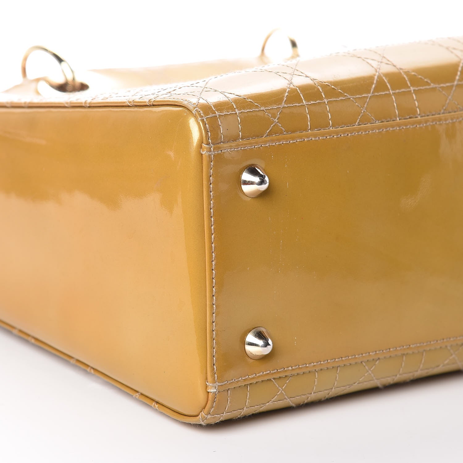 Christian Dior Patent Cannage Large Lady Dior Beige 15 of 22