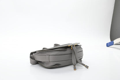 Chloe Calfskin Medium Marcie Round Crossbody Bag Cashmere Grey 5 of 20